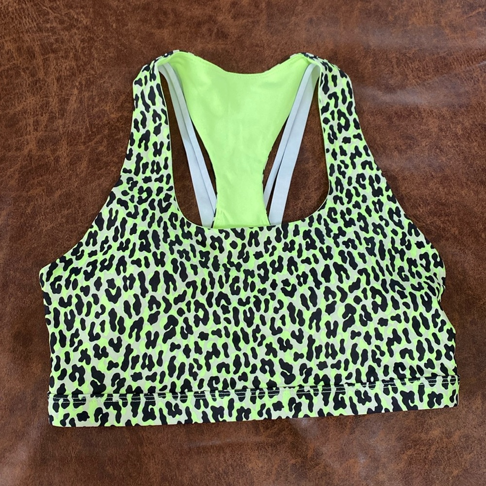 Fabletics safari print sports bra medium impact